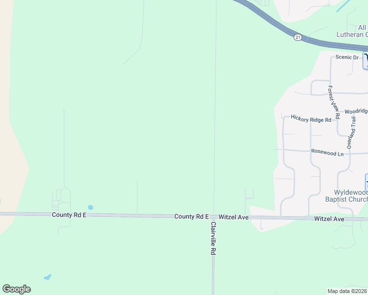 map of restaurants, bars, coffee shops, grocery stores, and more near 4512 County Road East in Oshkosh