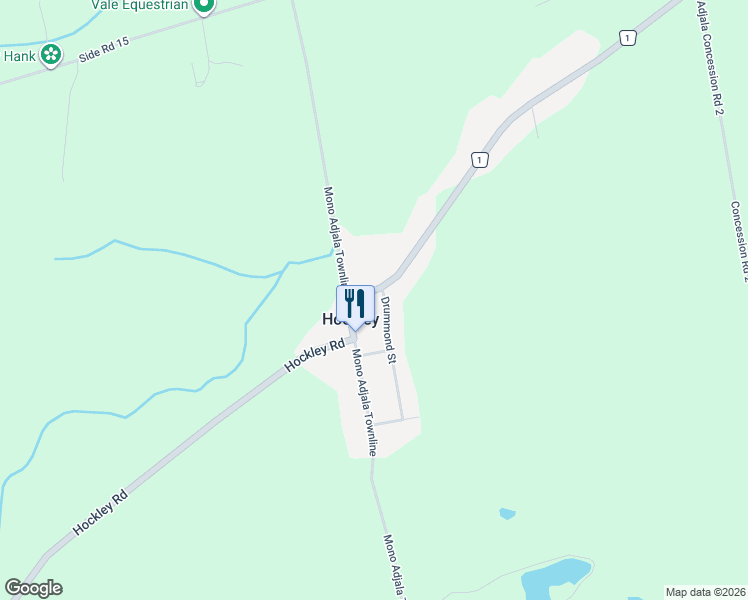 map of restaurants, bars, coffee shops, grocery stores, and more near 9428 Simcoe County Road 1 in Loretto