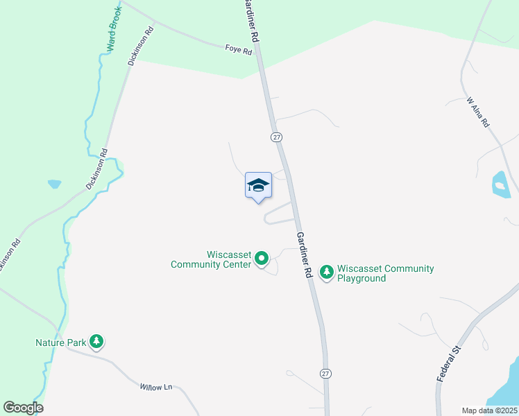 map of restaurants, bars, coffee shops, grocery stores, and more near 272 Gardiner Road in Wiscasset