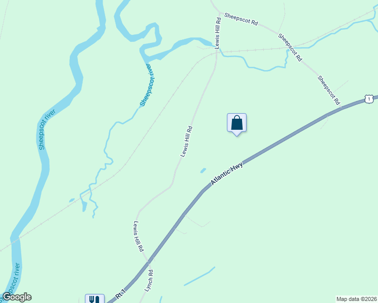map of restaurants, bars, coffee shops, grocery stores, and more near 140 Lewis Hill Road in Newcastle