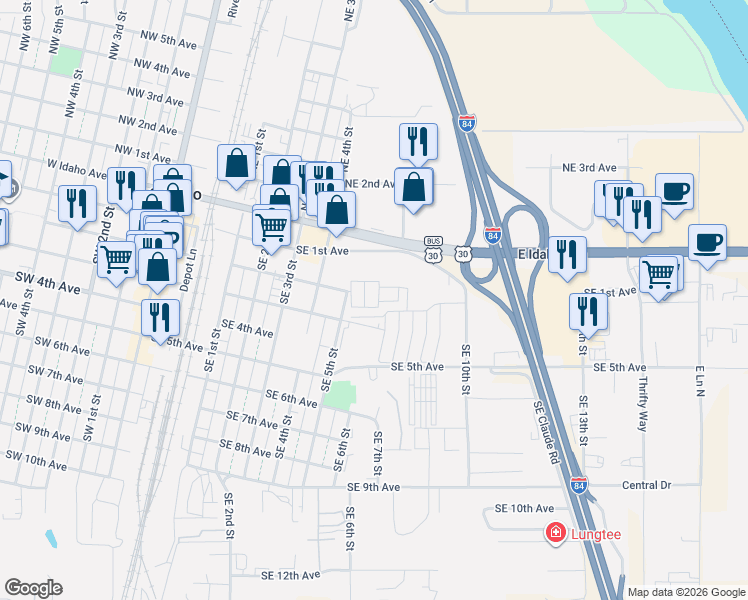 map of restaurants, bars, coffee shops, grocery stores, and more near 297 Phaeton Lane in Ontario