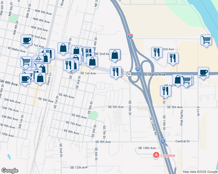 map of restaurants, bars, coffee shops, grocery stores, and more near 676 Mallard in Ontario