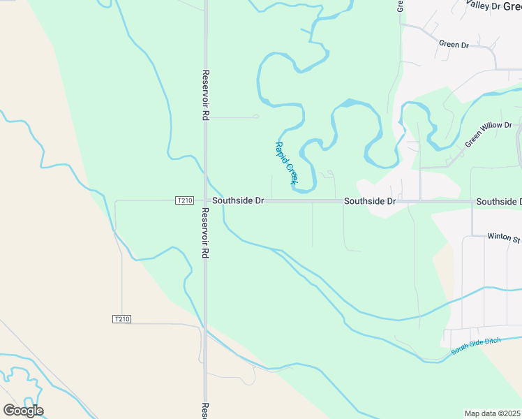 map of restaurants, bars, coffee shops, grocery stores, and more near 5855 Southside Drive in Rapid City