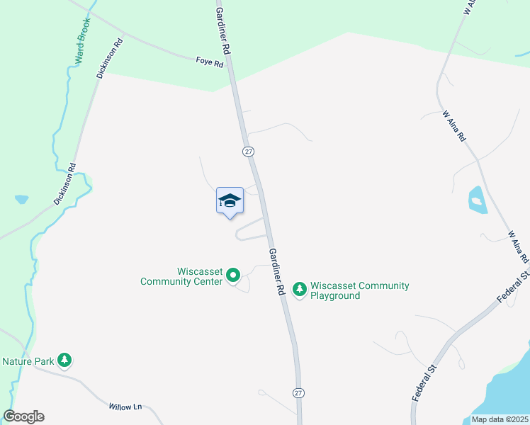 map of restaurants, bars, coffee shops, grocery stores, and more near 171 Gardiner Road in Wiscasset