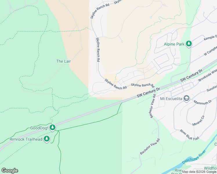 map of restaurants, bars, coffee shops, grocery stores, and more near 19130 Gateway Loop in Bend