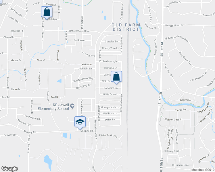 map of restaurants, bars, coffee shops, grocery stores, and more near 20630 Songbird Lane in Bend