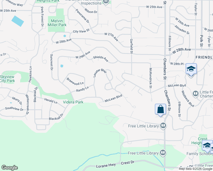 map of restaurants, bars, coffee shops, grocery stores, and more near 3003 Ashley Loop in Eugene