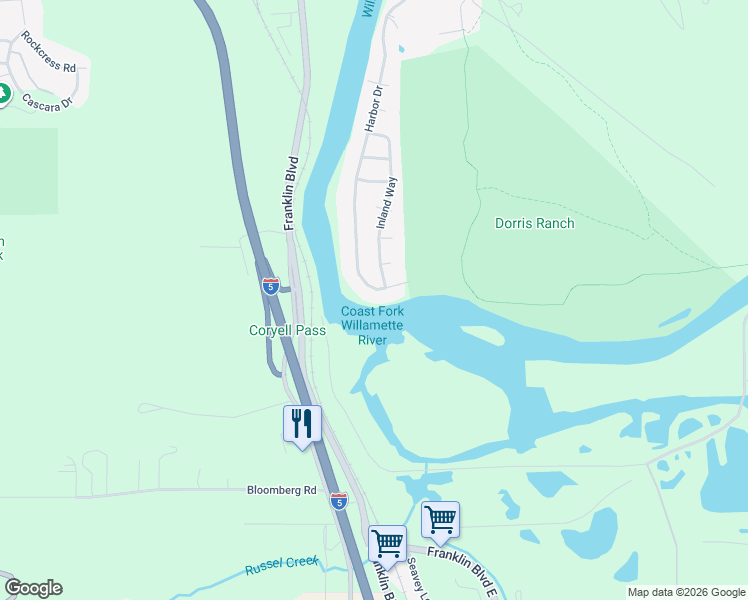 map of restaurants, bars, coffee shops, grocery stores, and more near 2080 Harbor Drive in Springfield