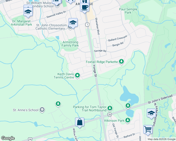 map of restaurants, bars, coffee shops, grocery stores, and more near 216 Vermont Avenue in Newmarket