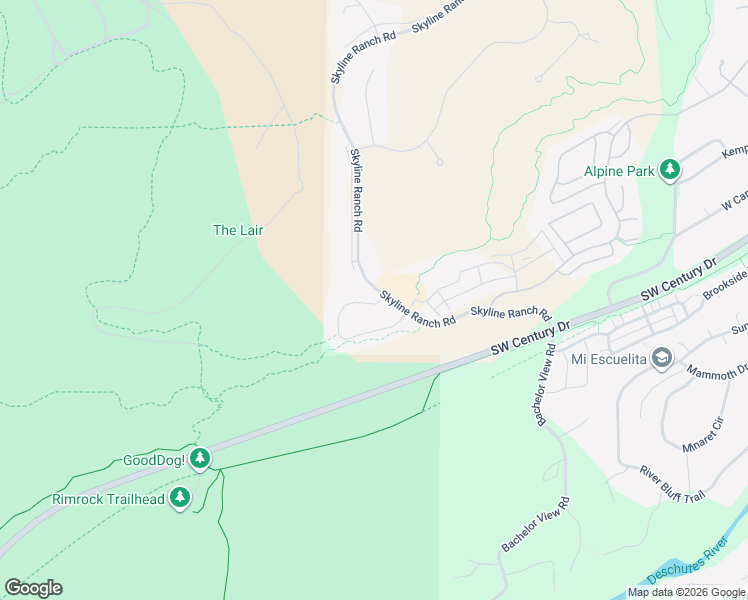 map of restaurants, bars, coffee shops, grocery stores, and more near 19130 Gateway Loop in Bend
