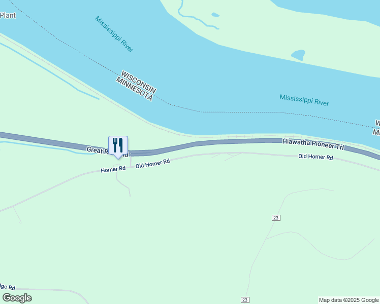 map of restaurants, bars, coffee shops, grocery stores, and more near 34954 Old Homer Road in Winona