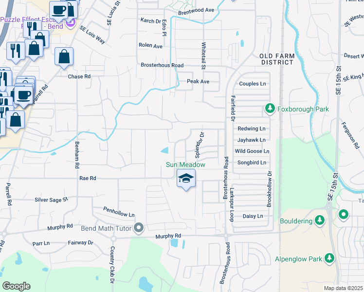 map of restaurants, bars, coffee shops, grocery stores, and more near 61267 Morning Tide Place in Bend