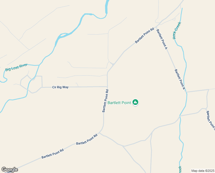 map of restaurants, bars, coffee shops, grocery stores, and more near Bartlett Point Road in Custer County