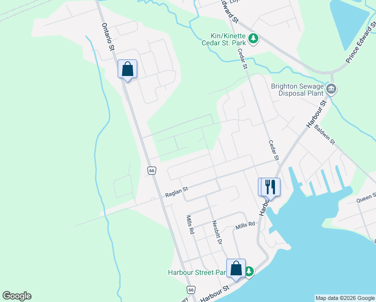 map of restaurants, bars, coffee shops, grocery stores, and more near 32c Cardinal Court in Brighton