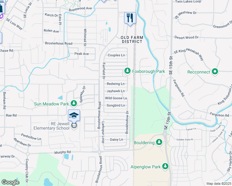 map of restaurants, bars, coffee shops, grocery stores, and more near 20645 Jayhawk Lane in Bend