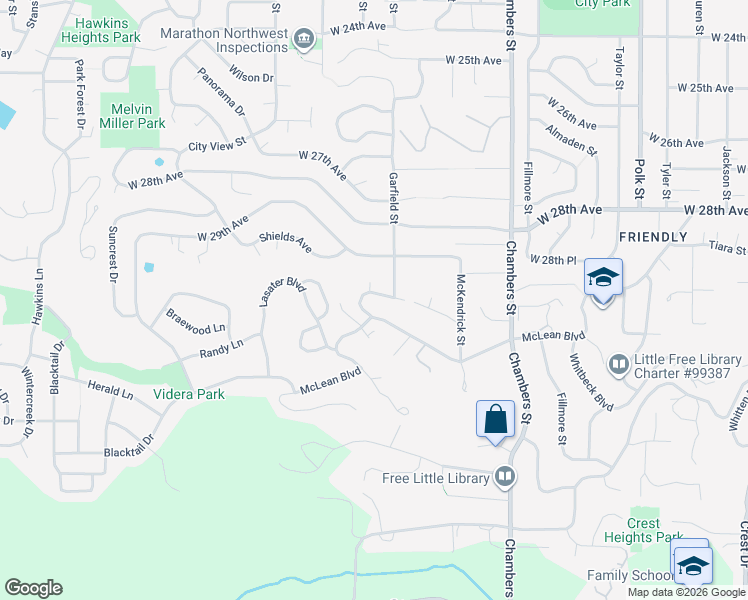 map of restaurants, bars, coffee shops, grocery stores, and more near 2000 Graham Drive in Eugene