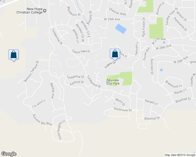 map of restaurants, bars, coffee shops, grocery stores, and more near 2975 Timberline Drive in Eugene
