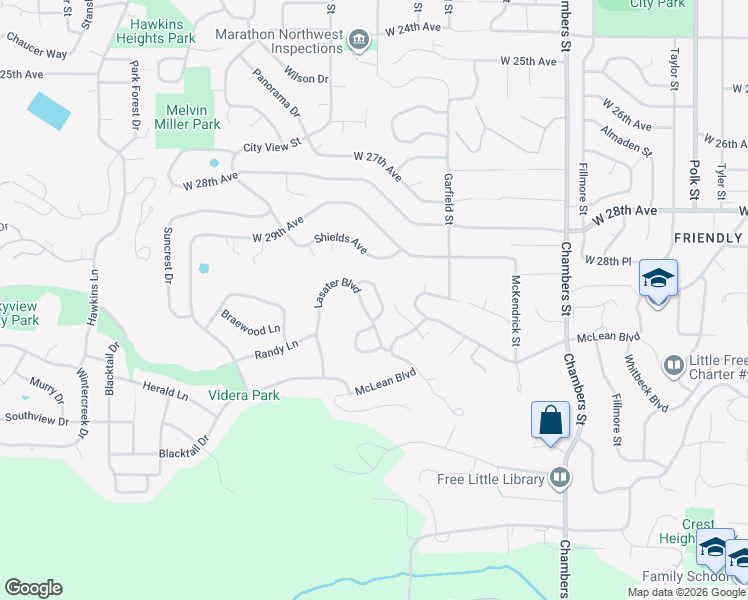 map of restaurants, bars, coffee shops, grocery stores, and more near 3066 Solomon Loop in Eugene