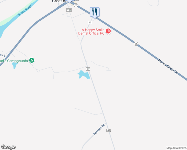 map of restaurants, bars, coffee shops, grocery stores, and more near 24568 County Road 47 in Carthage