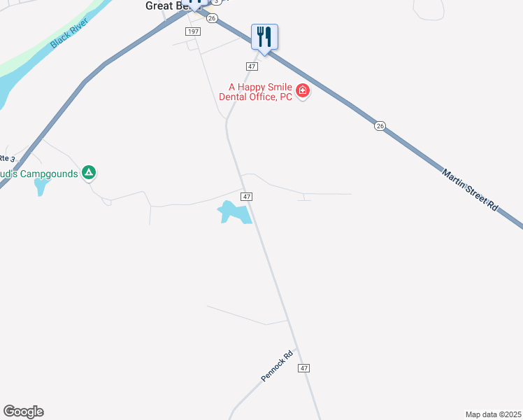 map of restaurants, bars, coffee shops, grocery stores, and more near 24568 County Road 47 in Carthage