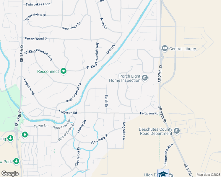 map of restaurants, bars, coffee shops, grocery stores, and more near 61275 Victory Loop in Bend