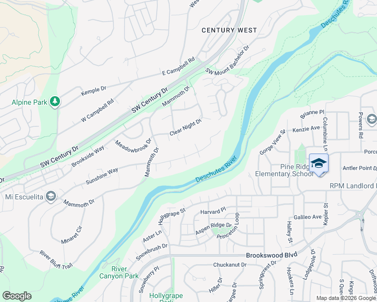 map of restaurants, bars, coffee shops, grocery stores, and more near 19670 Sunshine Way in Bend