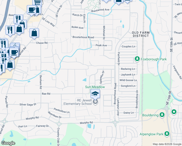 map of restaurants, bars, coffee shops, grocery stores, and more near 61267 Morning Tide Place in Bend