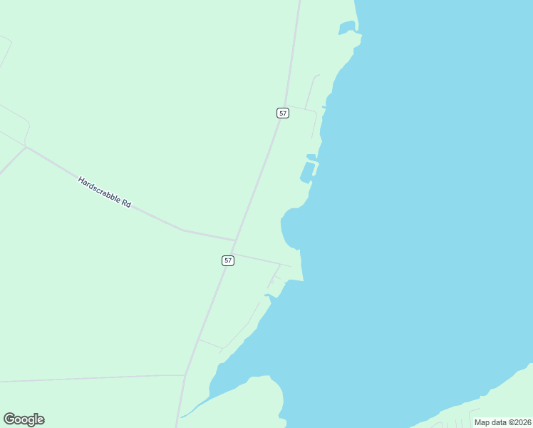 map of restaurants, bars, coffee shops, grocery stores, and more near County Road 57 in Three Mile Bay