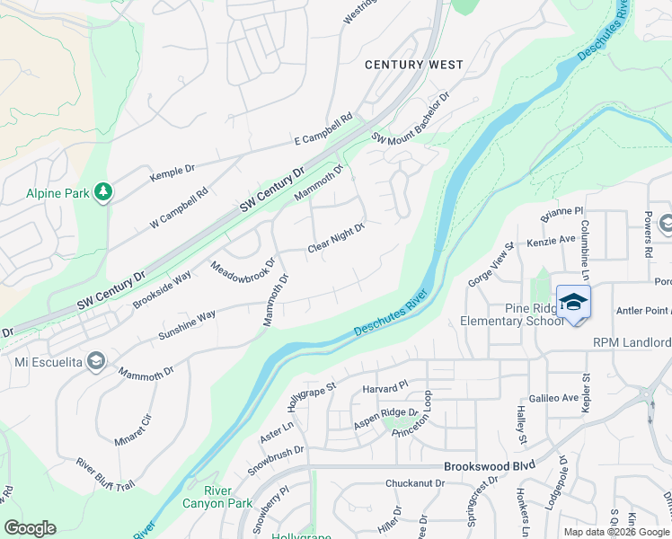 map of restaurants, bars, coffee shops, grocery stores, and more near 19670 Sunshine Way in Bend