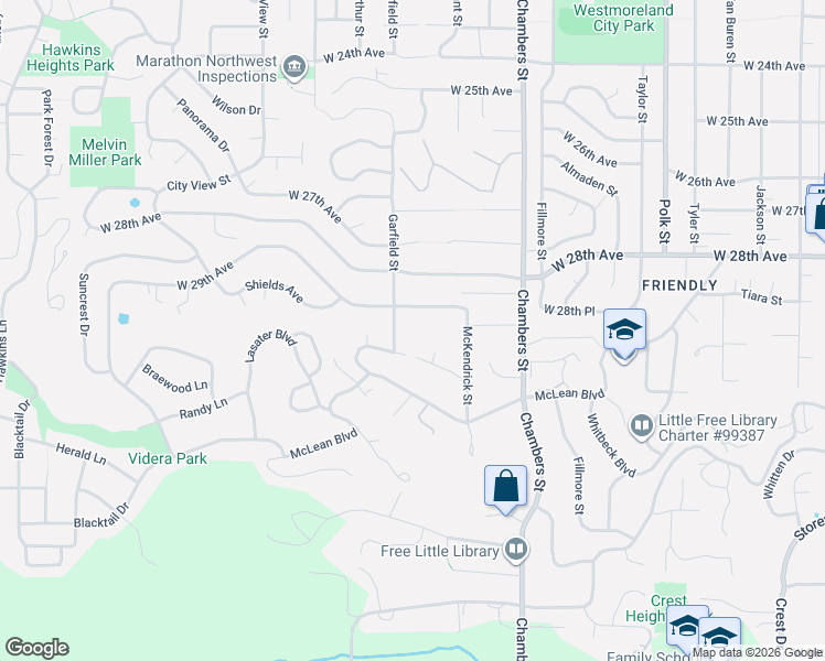 map of restaurants, bars, coffee shops, grocery stores, and more near 1975 Graham Drive in Eugene