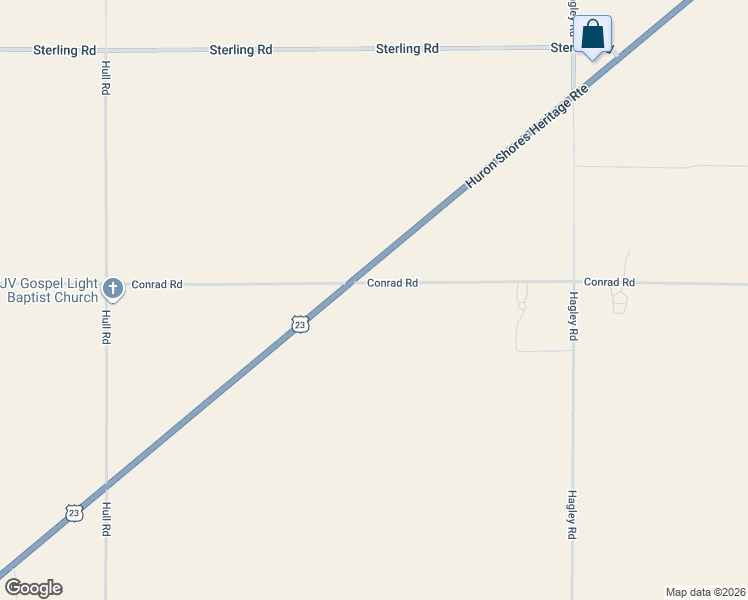 map of restaurants, bars, coffee shops, grocery stores, and more near 2270 Conrad Road in Standish