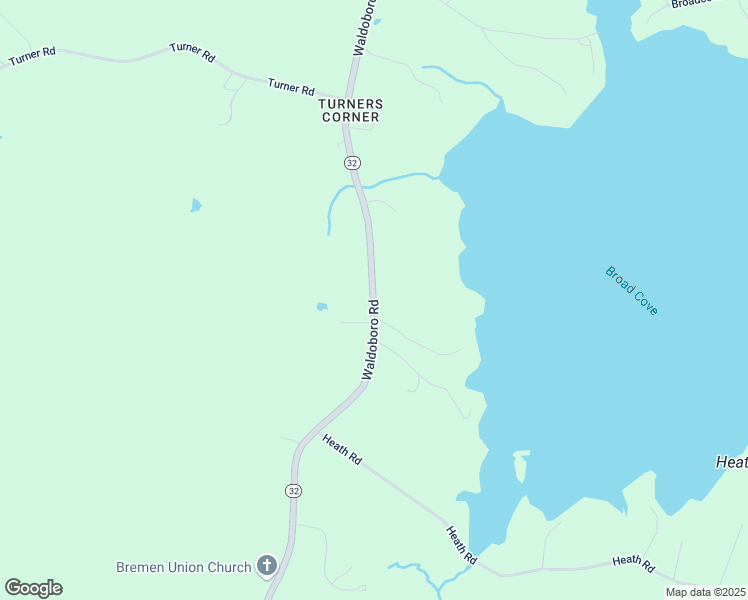 map of restaurants, bars, coffee shops, grocery stores, and more near 803 Waldoboro Road in Bremen