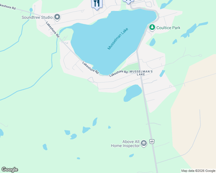 map of restaurants, bars, coffee shops, grocery stores, and more near 51 Valley Road in Whitchurch-Stouffville