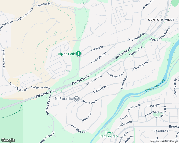map of restaurants, bars, coffee shops, grocery stores, and more near 19431 West Campbell Road in Bend