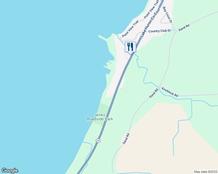 map of restaurants, bars, coffee shops, grocery stores, and more near 1220 Port Austin Road in Port Austin