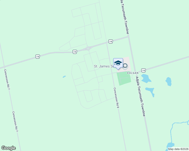 map of restaurants, bars, coffee shops, grocery stores, and more near 16 Magnolia Avenue in Simcoe County