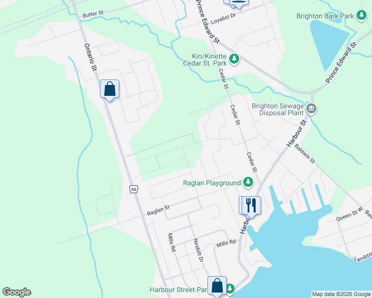 map of restaurants, bars, coffee shops, grocery stores, and more near 51 Beacon Drive in Brighton
