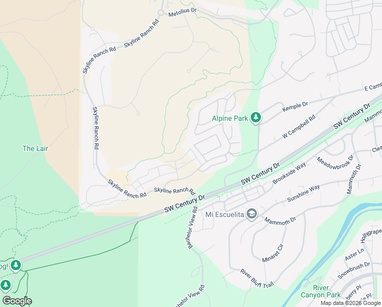 map of restaurants, bars, coffee shops, grocery stores, and more near 61310 Meeks Cutoff Road in Bend