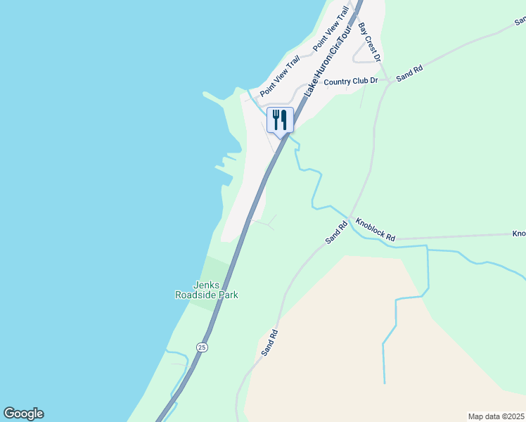 map of restaurants, bars, coffee shops, grocery stores, and more near 1220 Port Austin Road in Port Austin