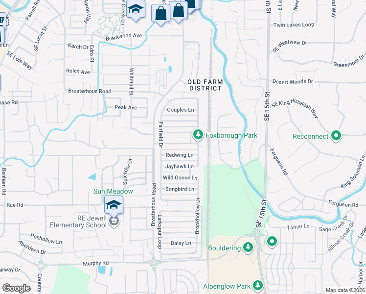 map of restaurants, bars, coffee shops, grocery stores, and more near 20642 Foxborough Lane in Bend