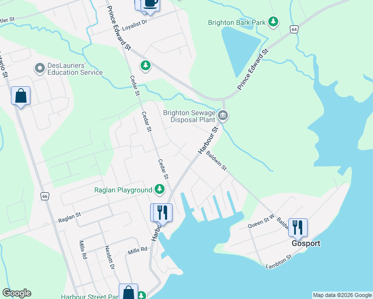 map of restaurants, bars, coffee shops, grocery stores, and more near 2 Hickory Court in Brighton