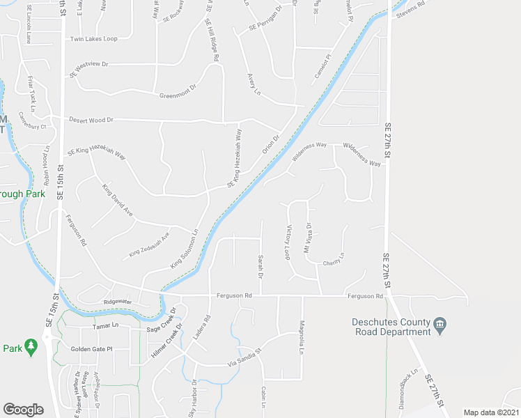 map of restaurants, bars, coffee shops, grocery stores, and more near 61325 Sarah Drive in Bend