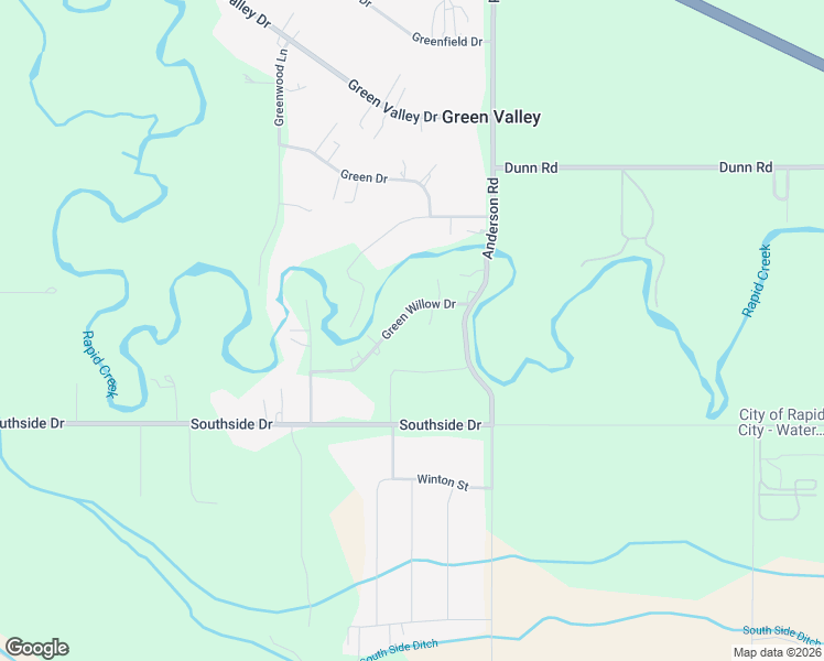 map of restaurants, bars, coffee shops, grocery stores, and more near 6837 Green Willow Drive in Rapid City