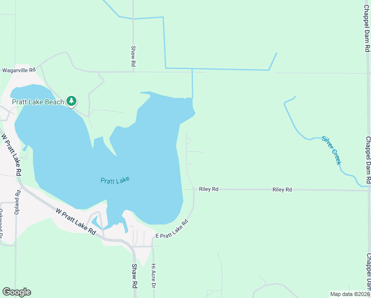 map of restaurants, bars, coffee shops, grocery stores, and more near 1833 East Pratt Lake Road in Gladwin