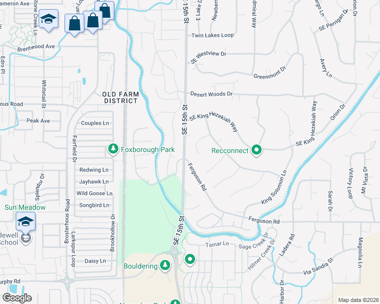 map of restaurants, bars, coffee shops, grocery stores, and more near 61315 King Josiah Place in Bend