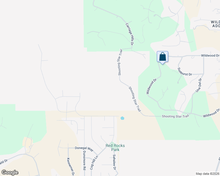 map of restaurants, bars, coffee shops, grocery stores, and more near 5511 Shooting Star Trail in Rapid City