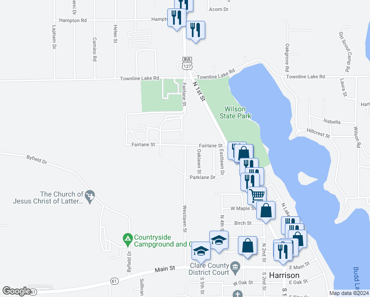 map of restaurants, bars, coffee shops, grocery stores, and more near 821 Westlawn Street in Harrison