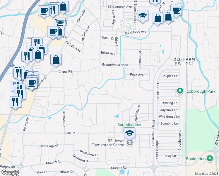 map of restaurants, bars, coffee shops, grocery stores, and more near 61345 Yakwahtin Court in Bend