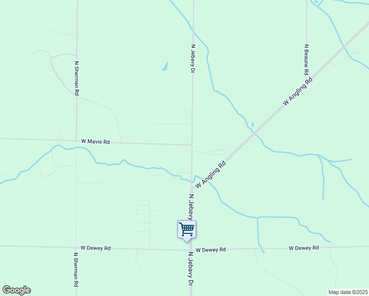 map of restaurants, bars, coffee shops, grocery stores, and more near 3927 North Jebavy Drive in Ludington