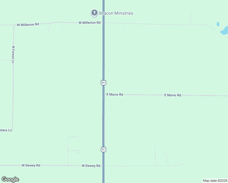 map of restaurants, bars, coffee shops, grocery stores, and more near 58 East Mavis Road in Scottville